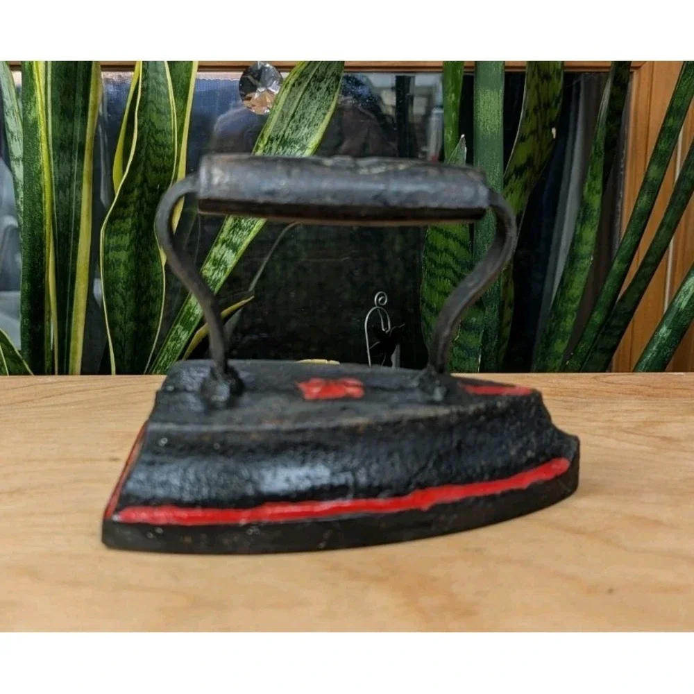 Vintage Wrought Iron Clothes Iron Door Stop
